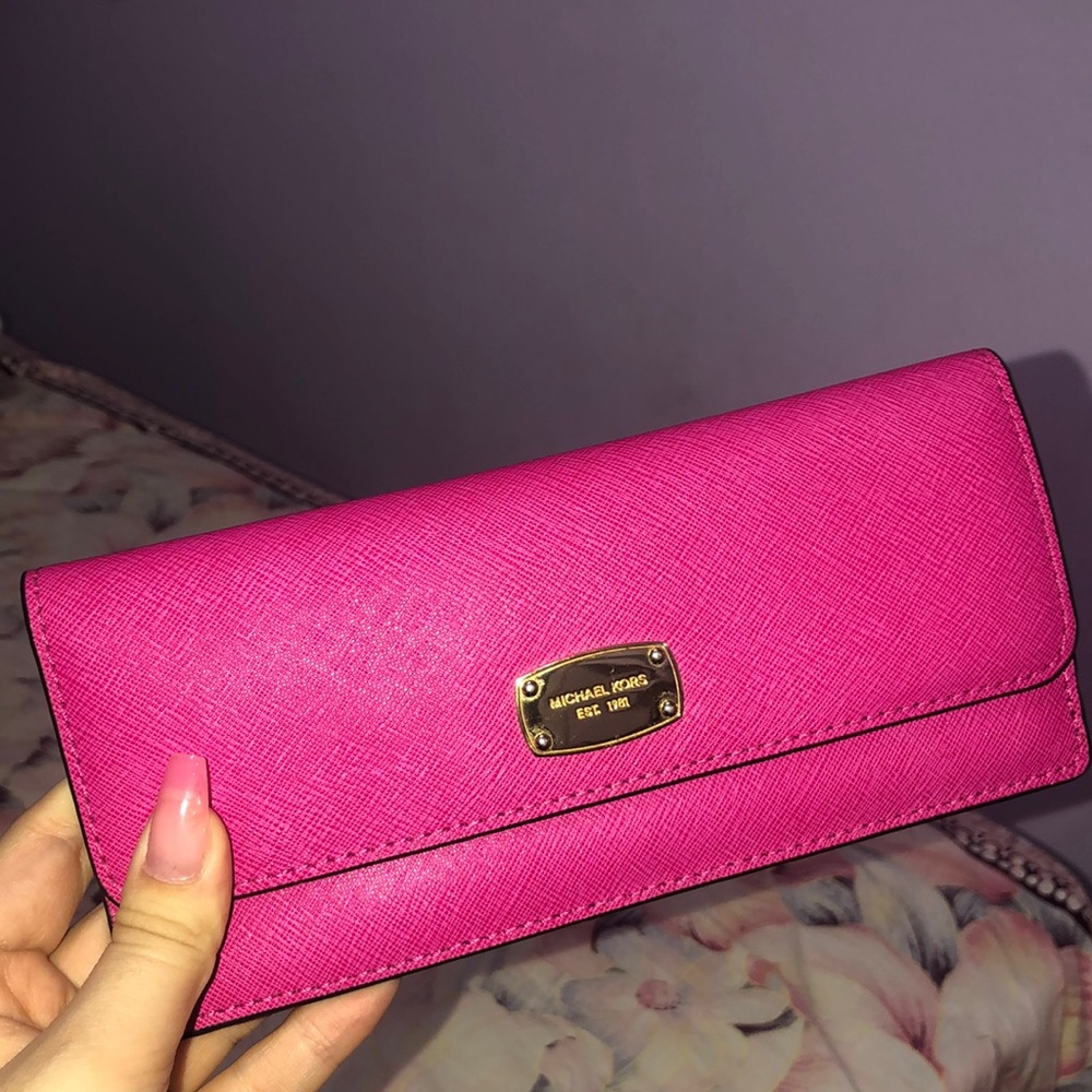 Michael Kors Bright Pink Fuchsia Wallet